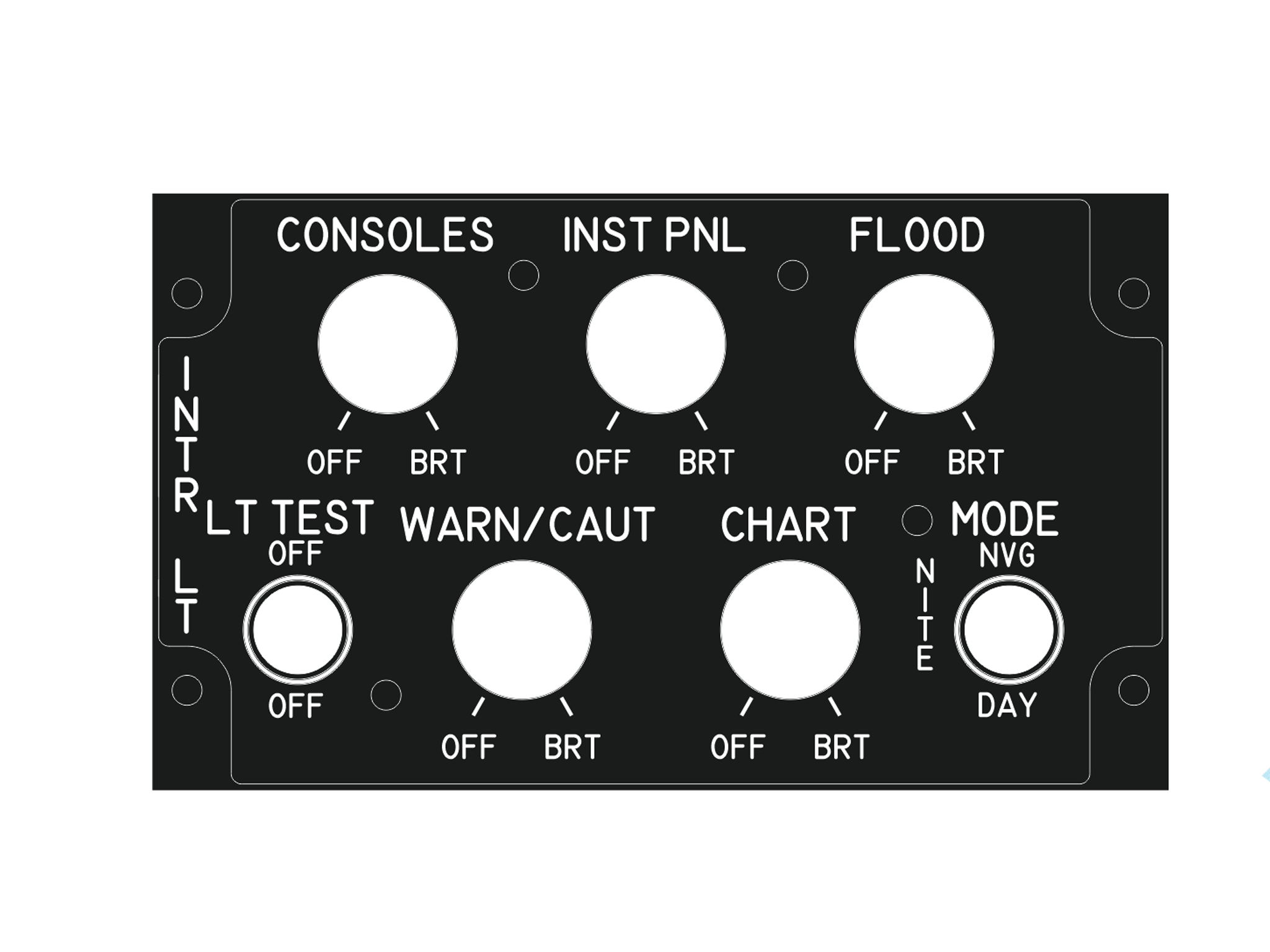 F18 Interior Light Panel